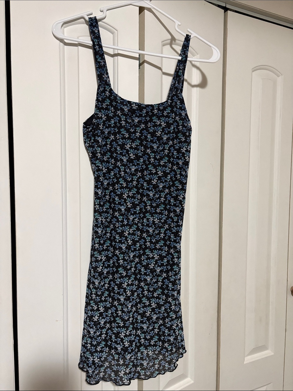 Girls' Navy Blue Floral Slip Dress